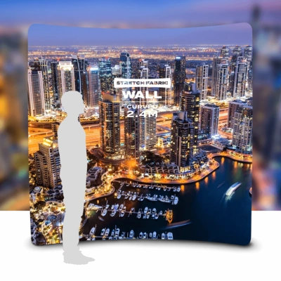 Stretch Fabric Wall Curved - 2.4m