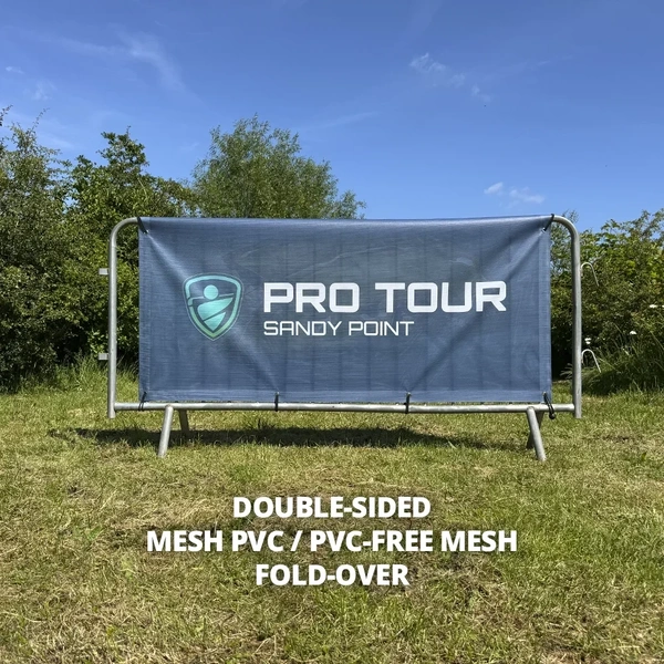 Crowd Barrier Graphic - Mesh PVC - 2300 - Double Sided - Fold Over