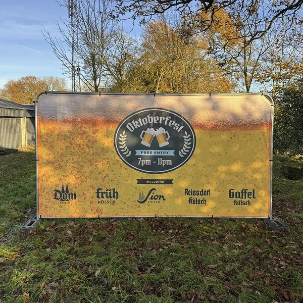 Heras Fencing Banners - AirMesh With Angled Corners